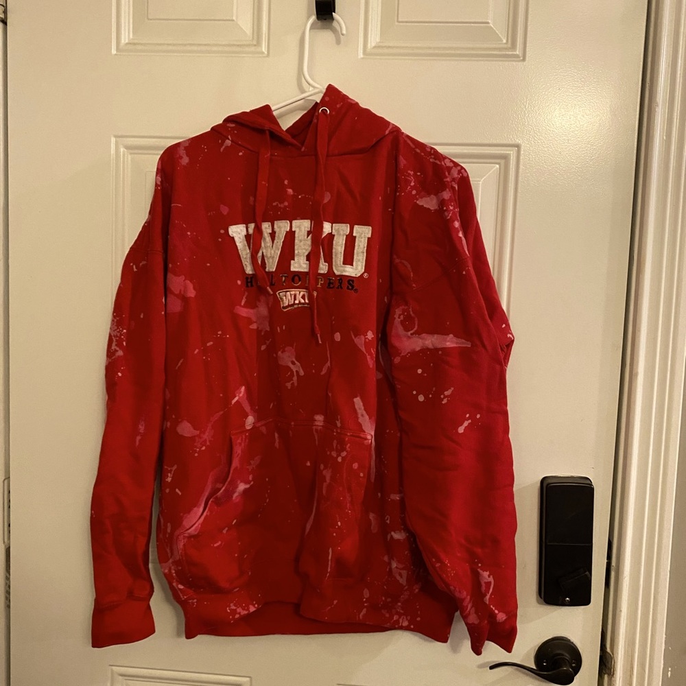 Size XL Unisex Custom WKU bleached hoodie